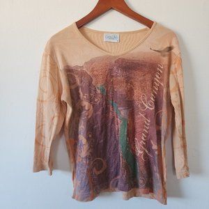 Womens Y2K Cactus Bay M All Over Print AOP Tourist Shirt Grand Canyon